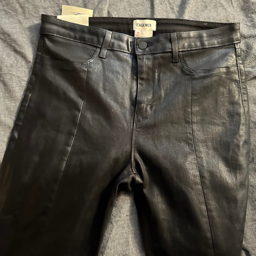 L’AGENCE coated luxury jeans
